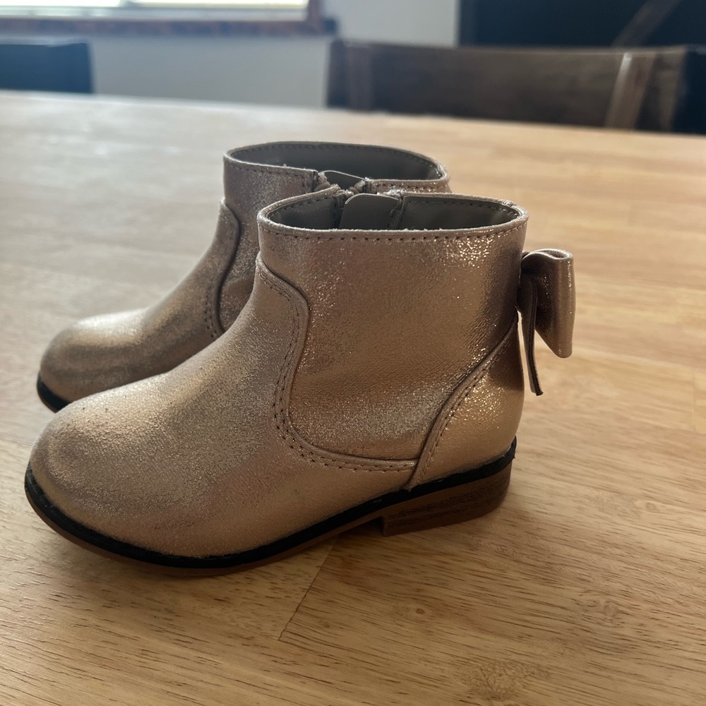 Cat & Jack Gold / Ayla Toddler boots, Size 7